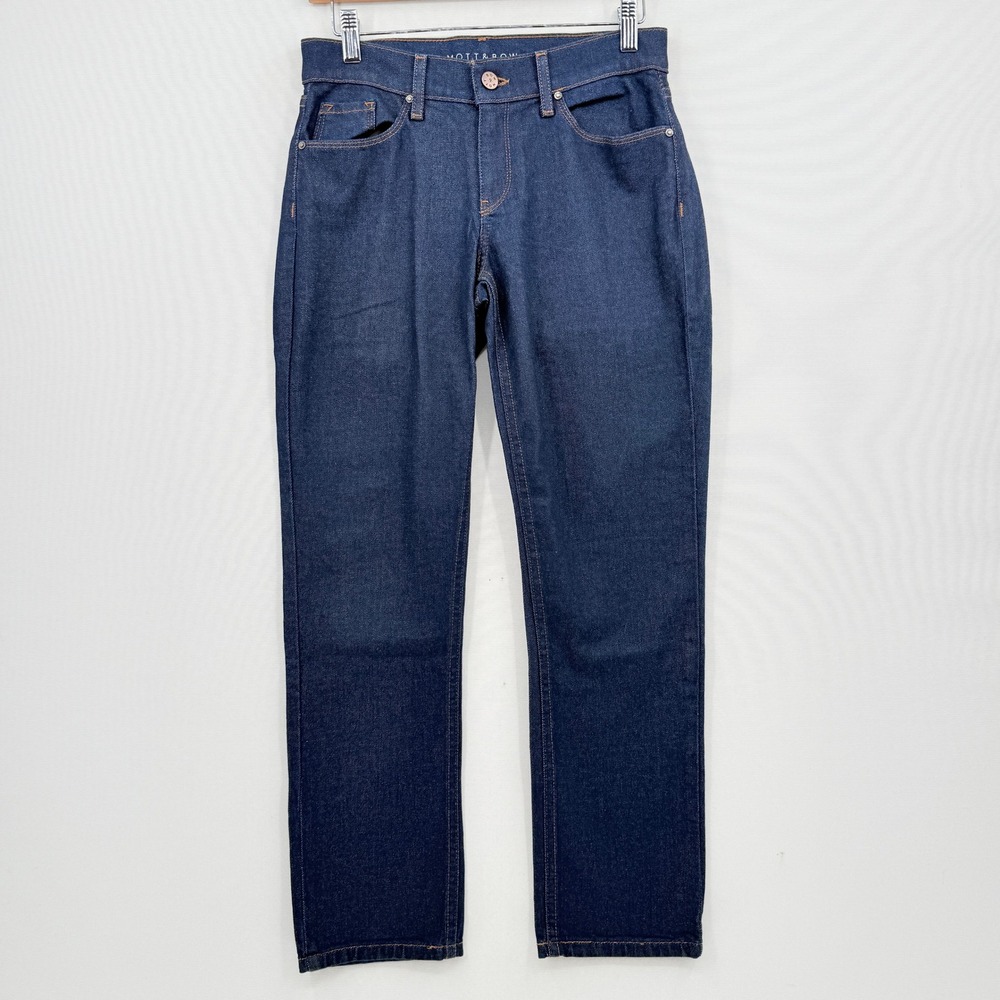 Mott & Bow Straight Leg Boyfriend Jeans Womens 25 x 28 Blue Dark Wash Denim